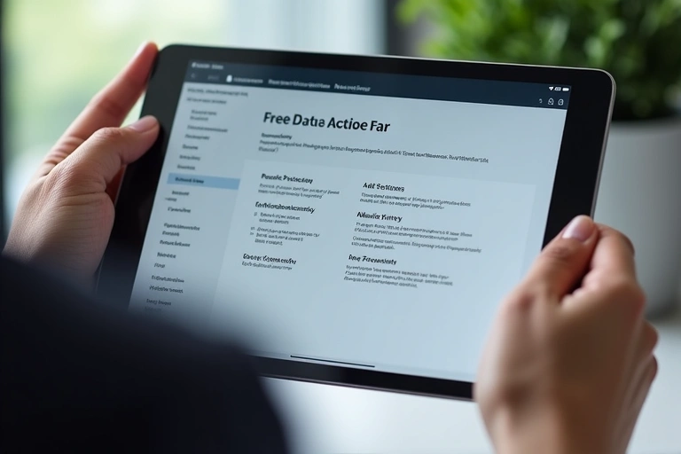 A person reviewing privacy settings on a tablet, symbolizing data protection and user control.