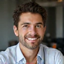 Happy diverse individual